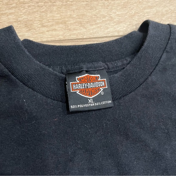 Vintage Harley Davidson Black Gold Metallic 90s Single Stitch T-shirt Size XL - Picture 5 of 8